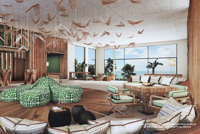 a room filled with chairs - club med